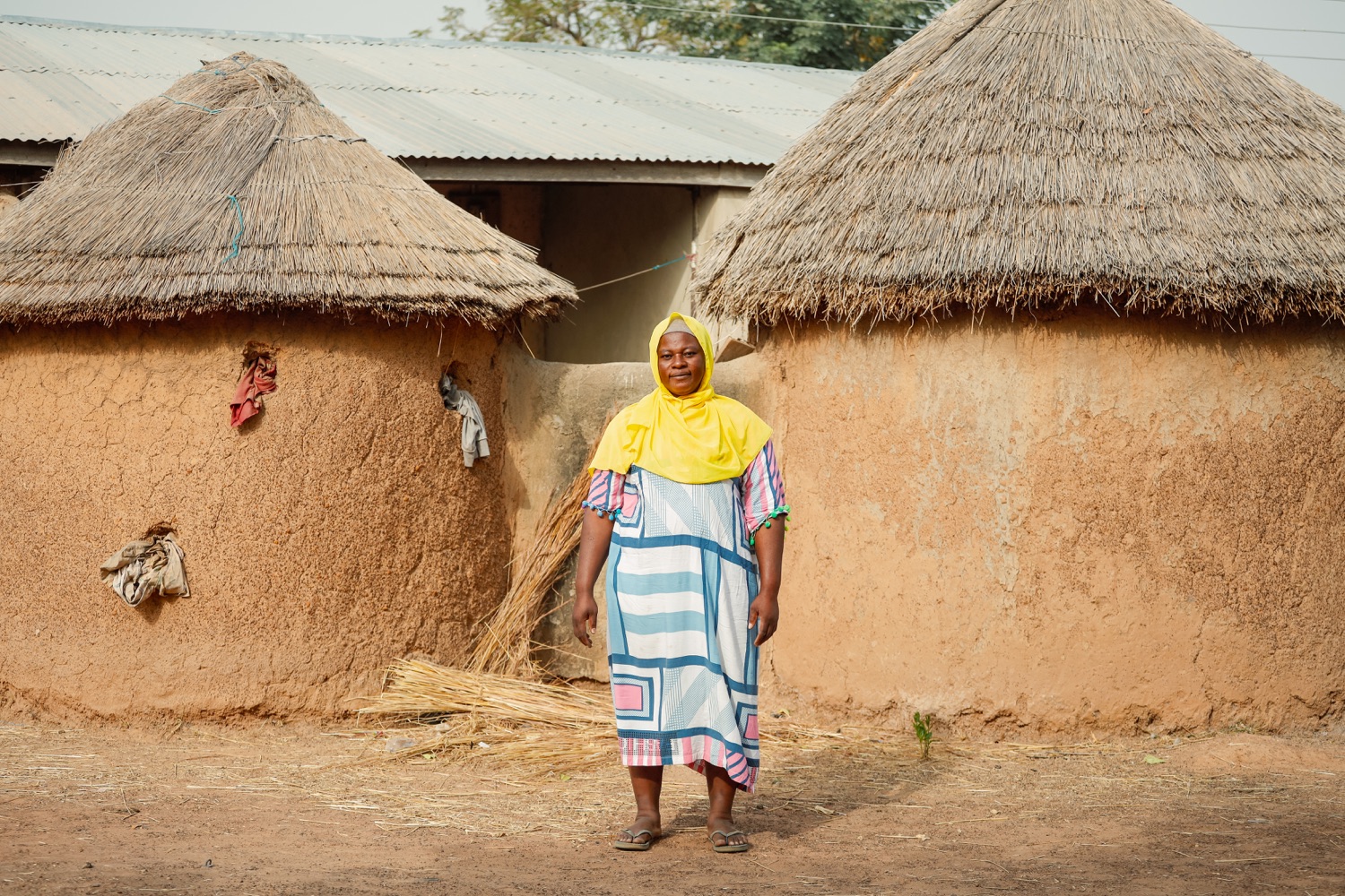 A woman in a northern Ghana village